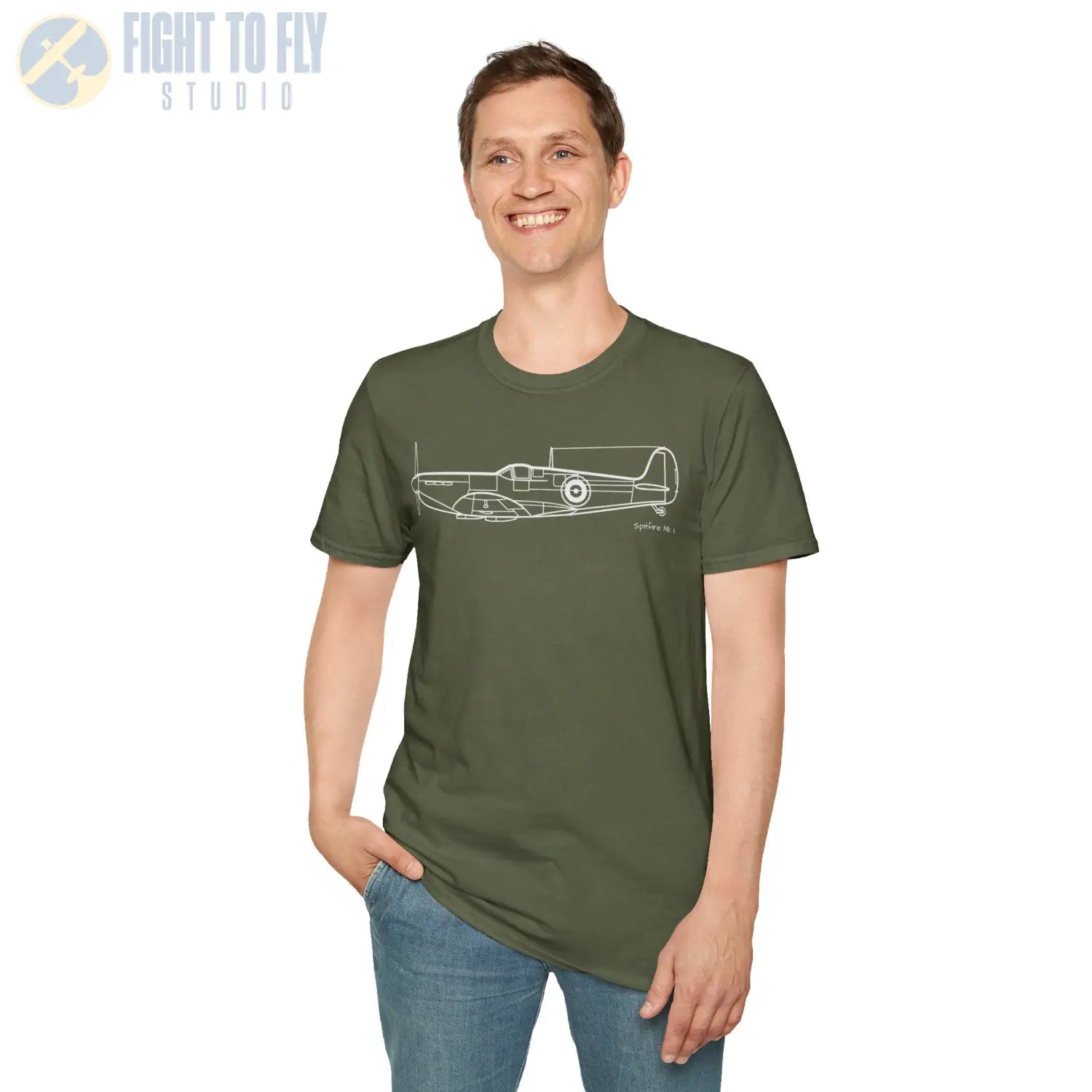 Spitfire Mk. II T Shirt Pilot gifts WWII warbird t shirt