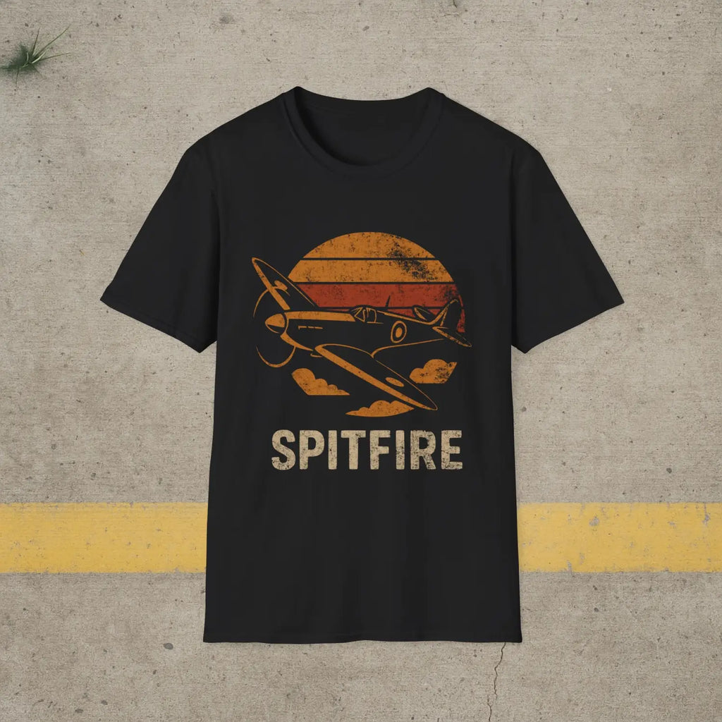 Spitfire Mk Vc “Retro Heritage” WWII T-Shirt - Pilot gifts - warbird t-shirt