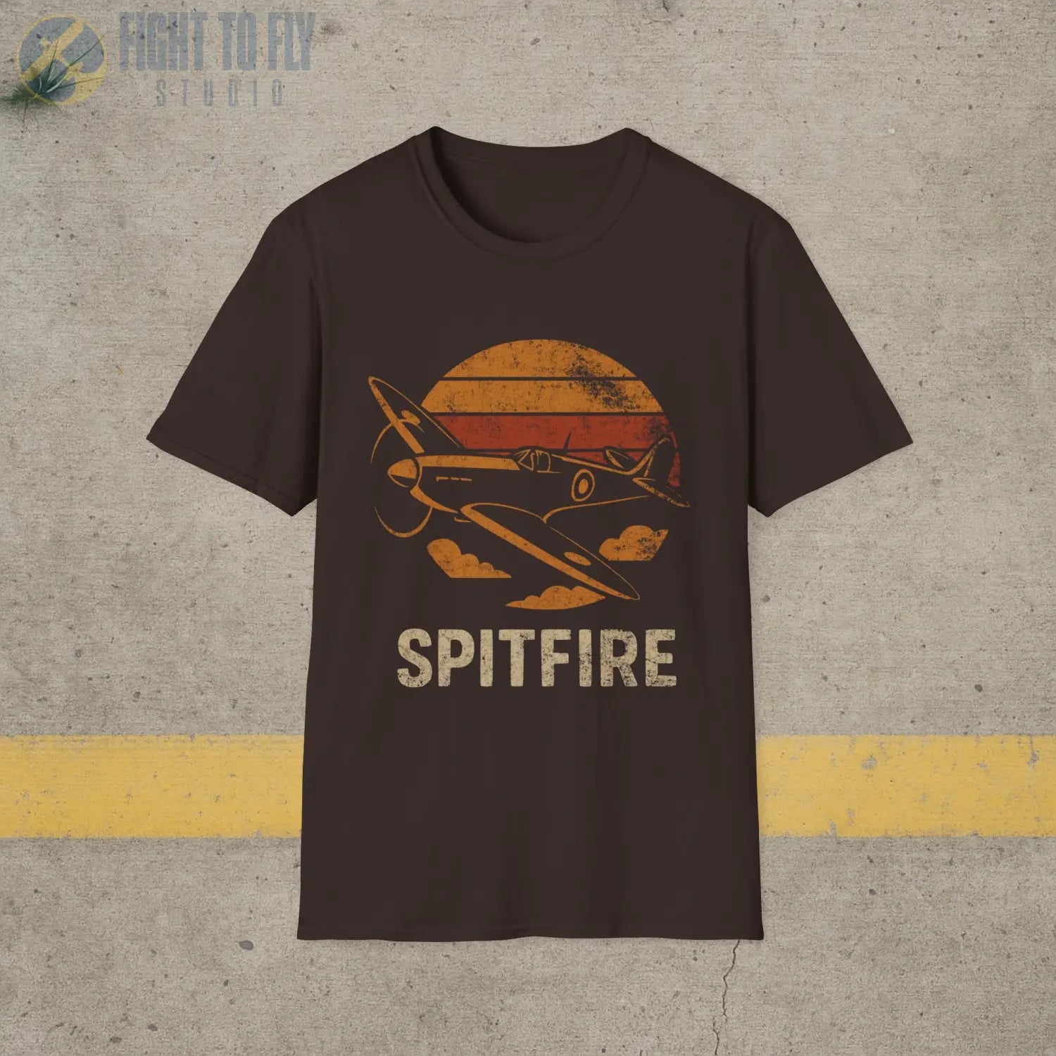 Spitfire Mk Vc “Retro Heritage” WWII T-Shirt - Pilot gifts - warbird t-shirt