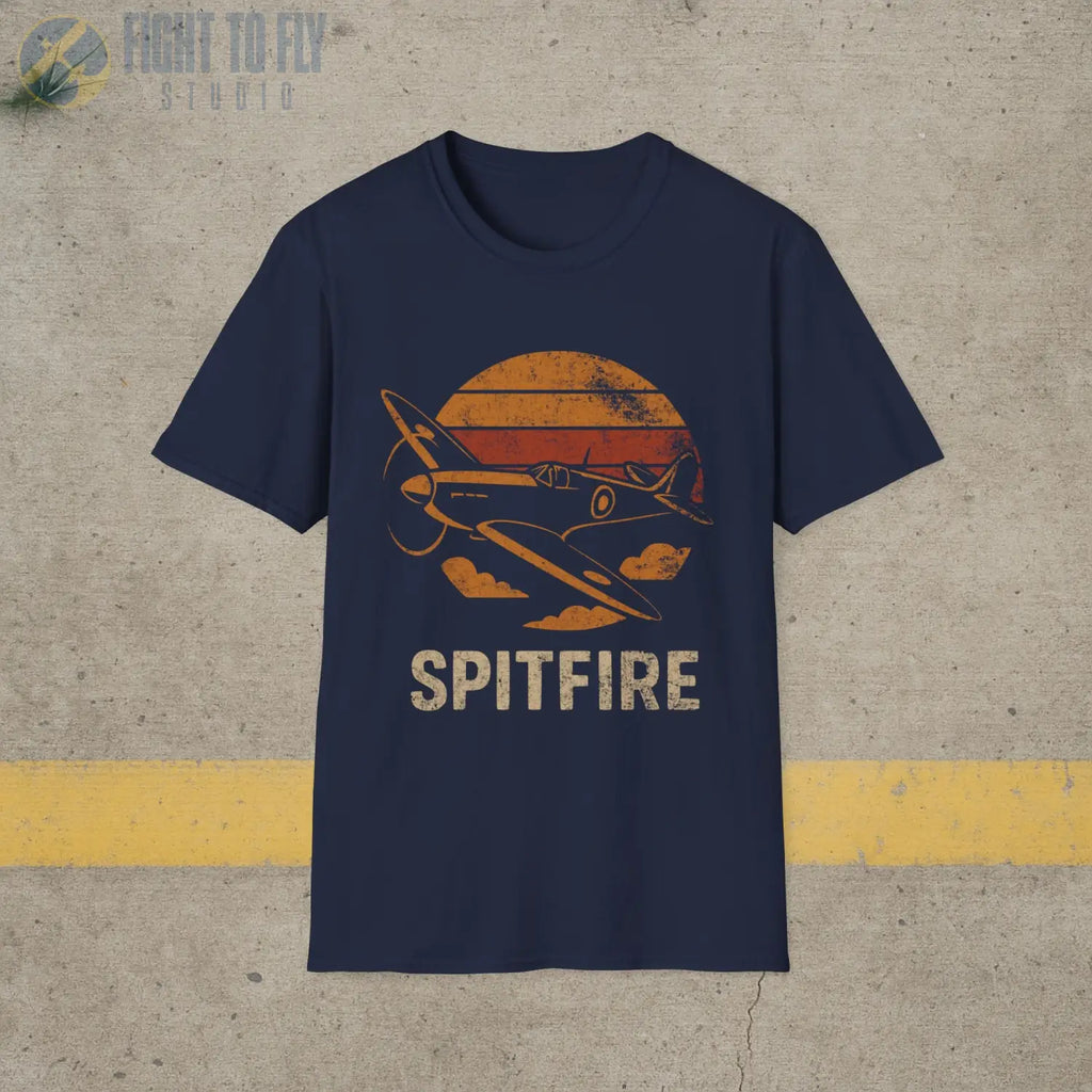 Spitfire Mk Vc “Retro Heritage” WWII T-Shirt - Pilot gifts - warbird t-shirt
