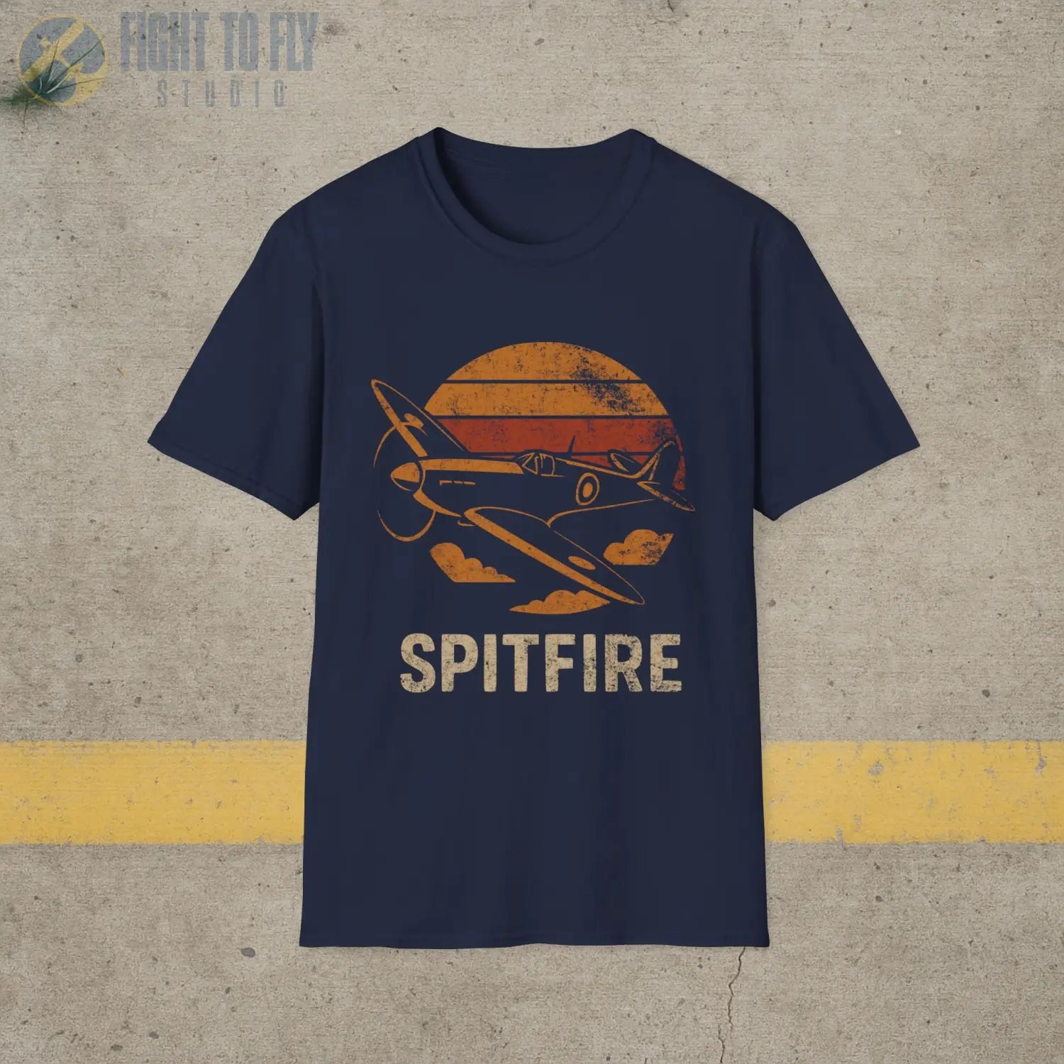 Spitfire Mk Vc “Retro Heritage” WWII T-Shirt - Pilot gifts - warbird t-shirt