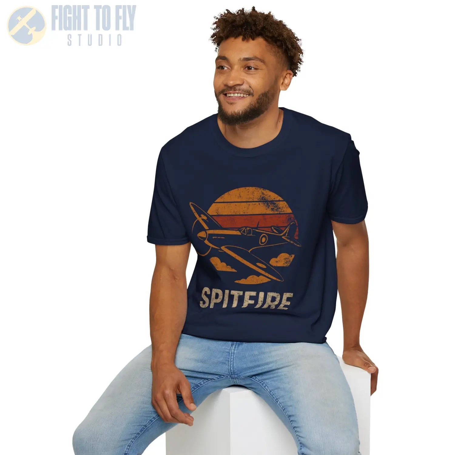 Spitfire Mk Vc “Retro Heritage” WWII T-Shirt - Pilot gifts - warbird t-shirt