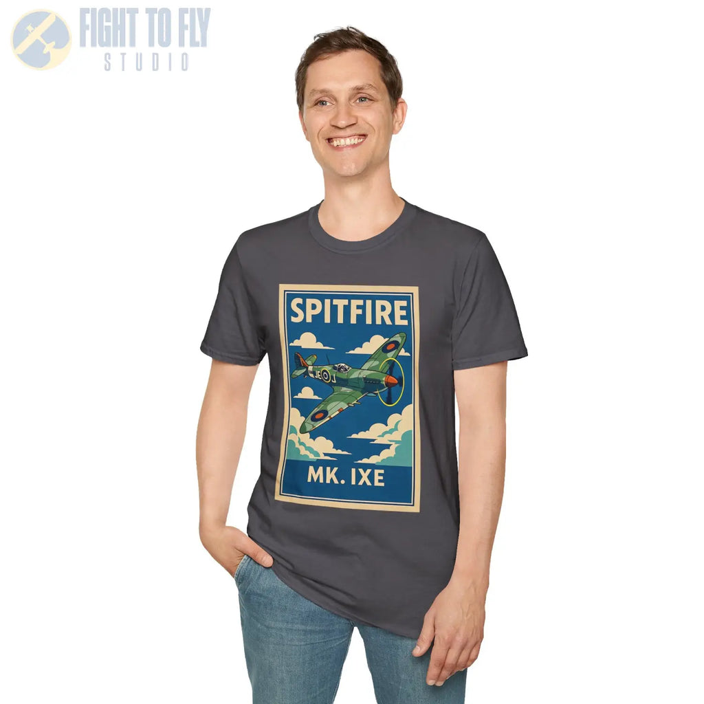 Spitfire Premium Full Graphic T-Shirt - Pilot gifts - WWII warbird t-shirt