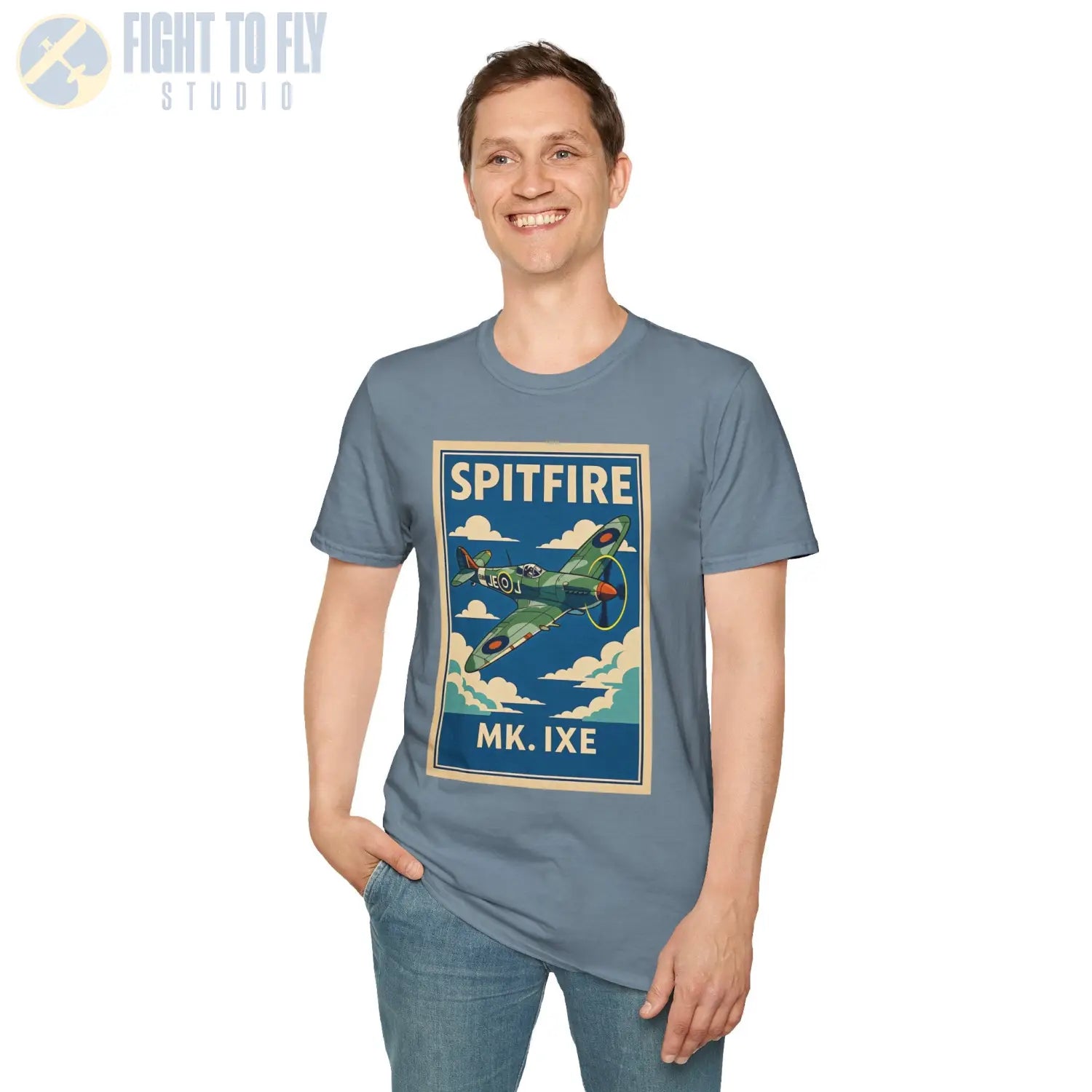 Spitfire Premium Full Graphic T-Shirt - Pilot gifts - WWII warbird t-shirt