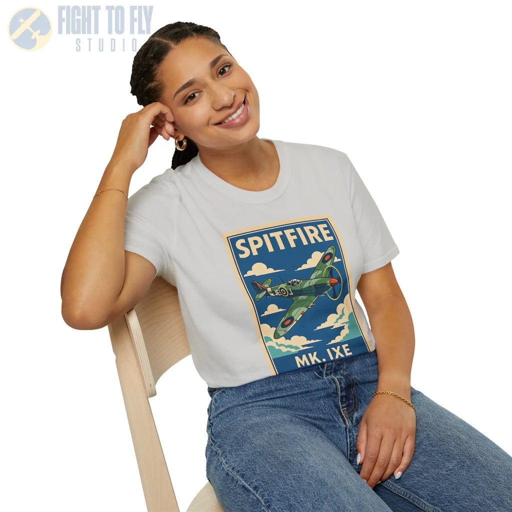 Spitfire Premium Full Graphic T-Shirt - Pilot gifts - WWII warbird t-shirt
