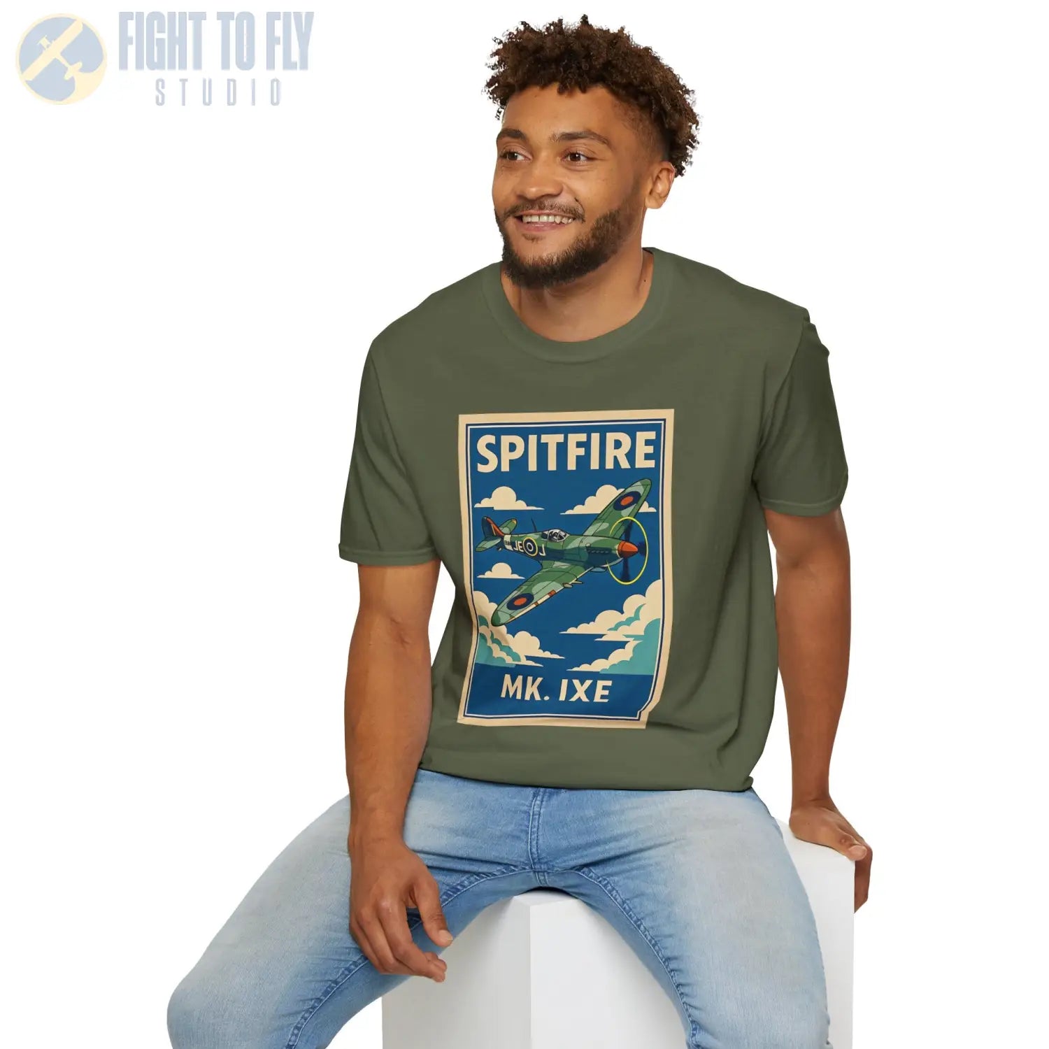 Spitfire Premium Full Graphic T-Shirt - Pilot gifts - WWII warbird t-shirt