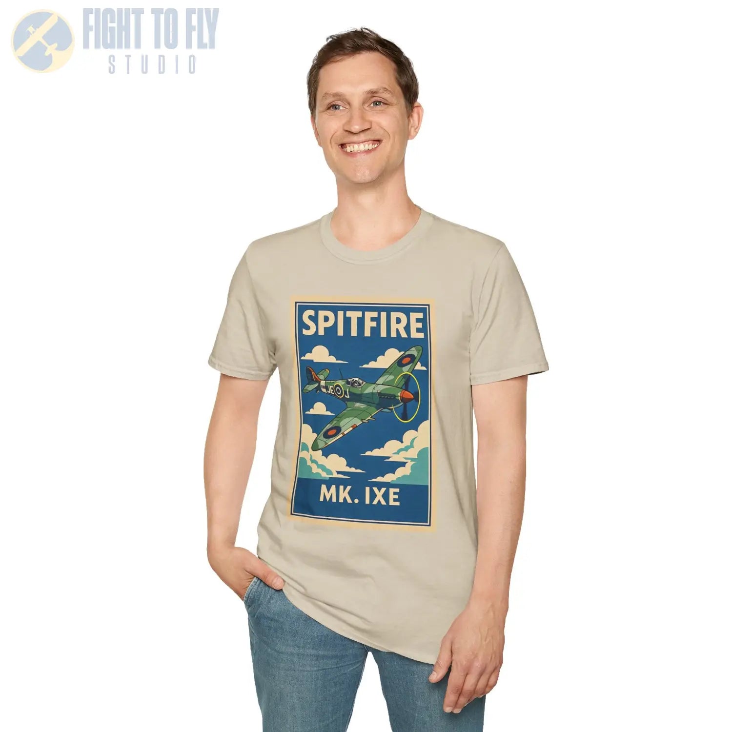 Spitfire Premium Full Graphic T-Shirt - Pilot gifts - WWII warbird t-shirt