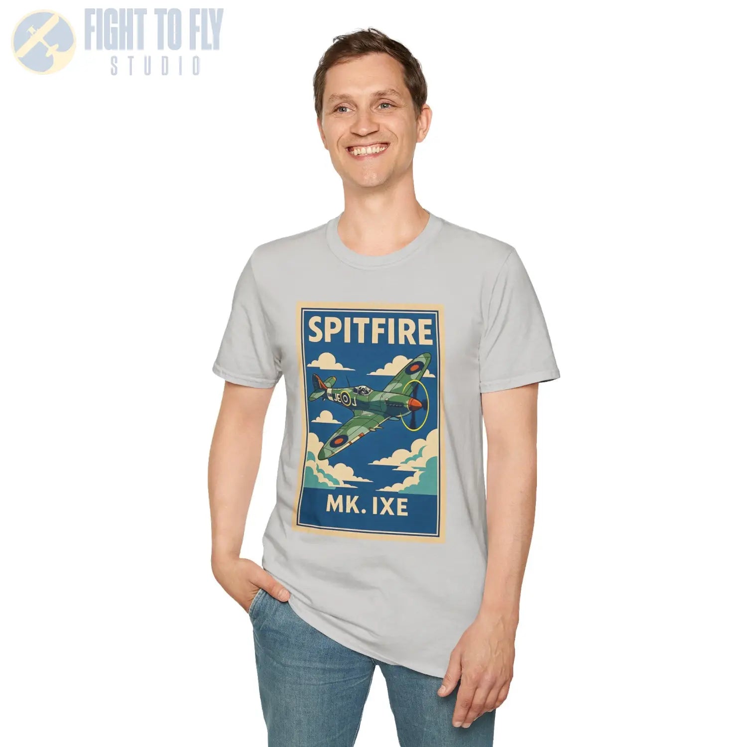 Spitfire Premium Full Graphic T-Shirt - Pilot gifts - WWII warbird t-shirt