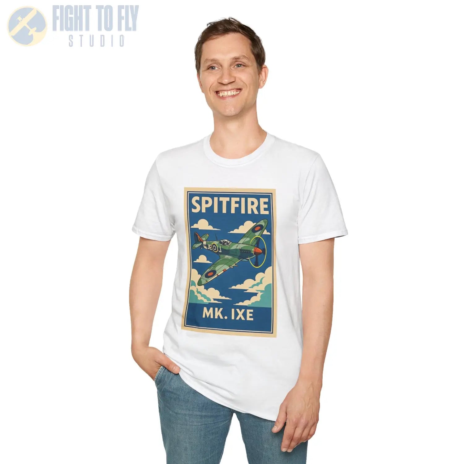 Spitfire Premium Full Graphic T-Shirt - Pilot gifts - WWII warbird t-shirt