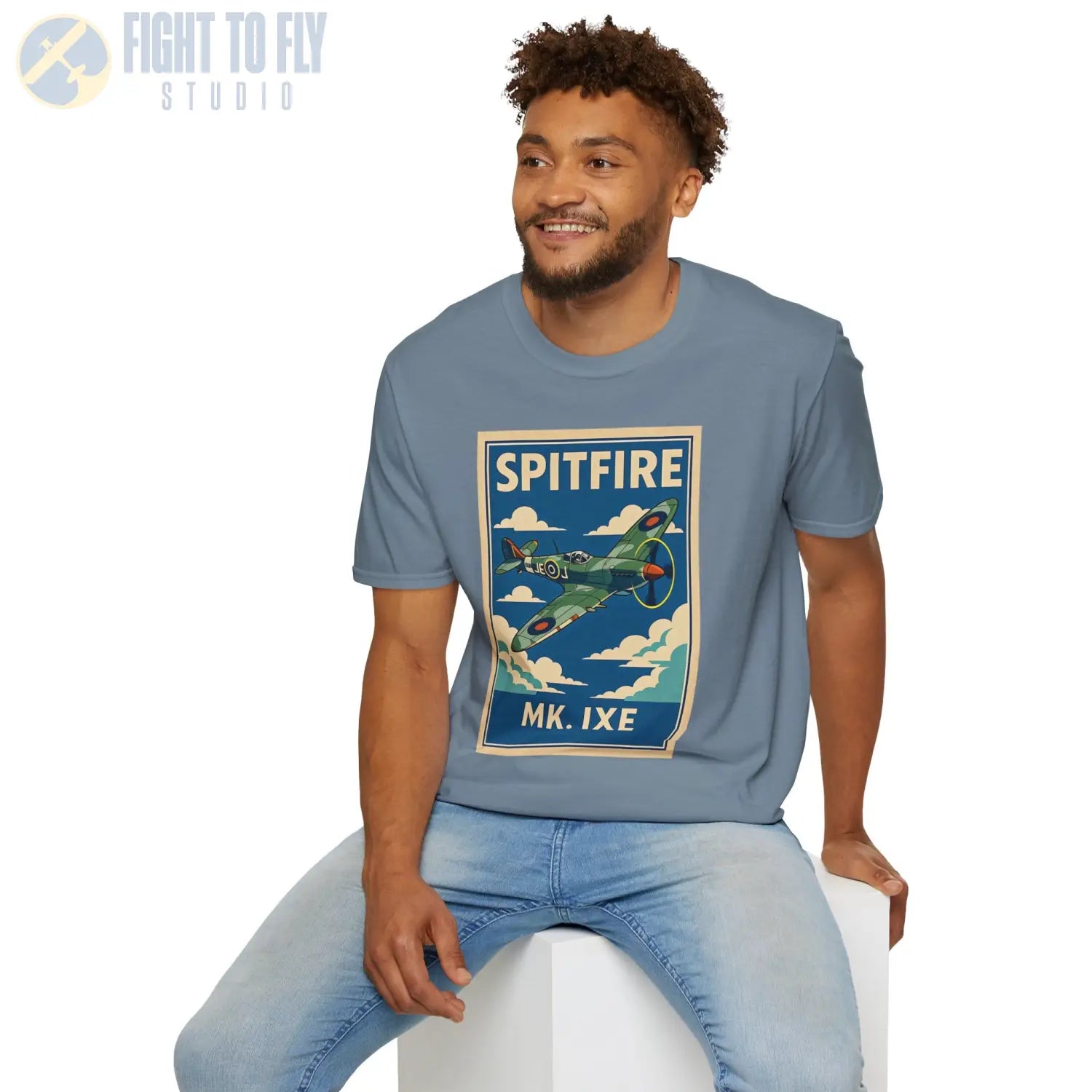 Spitfire Premium Full Graphic T-Shirt - Pilot gifts - WWII warbird t-shirt