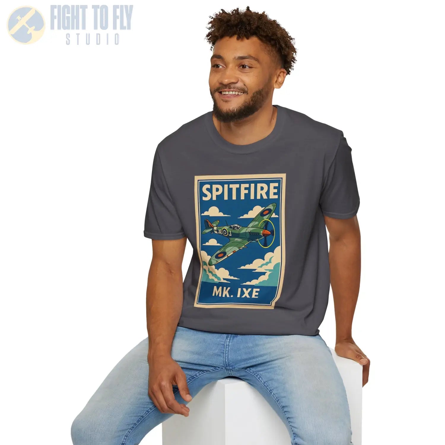 Spitfire Premium Full Graphic T-Shirt - Pilot gifts - WWII warbird t-shirt