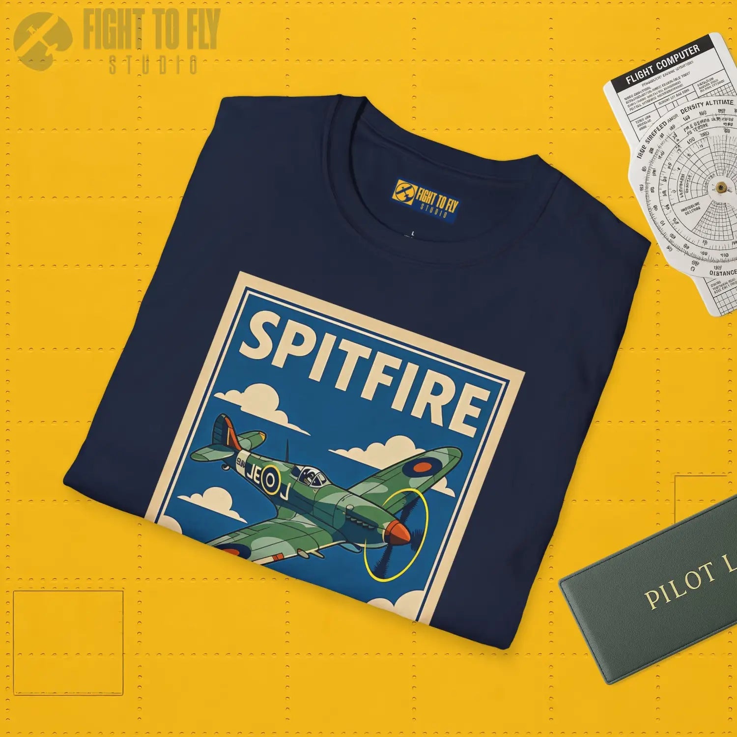 Spitfire Premium Full Graphic T-Shirt - Pilot gifts - WWII warbird t-shirt