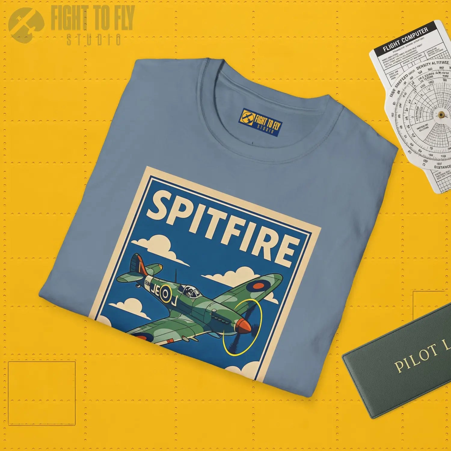 Spitfire Premium Full Graphic T-Shirt - Pilot gifts - WWII warbird t-shirt