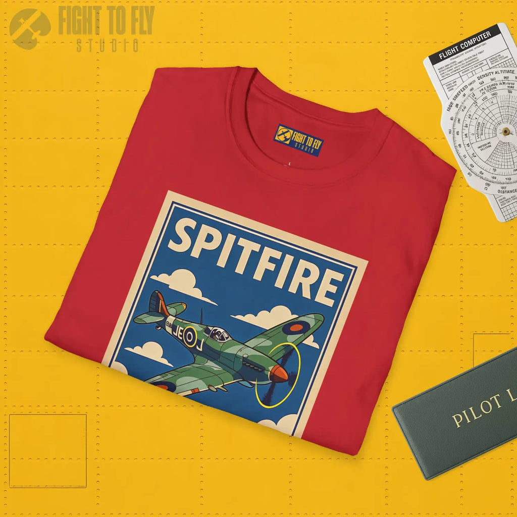 Spitfire Premium Full Graphic T-Shirt - Pilot gifts - WWII warbird t-shirt
