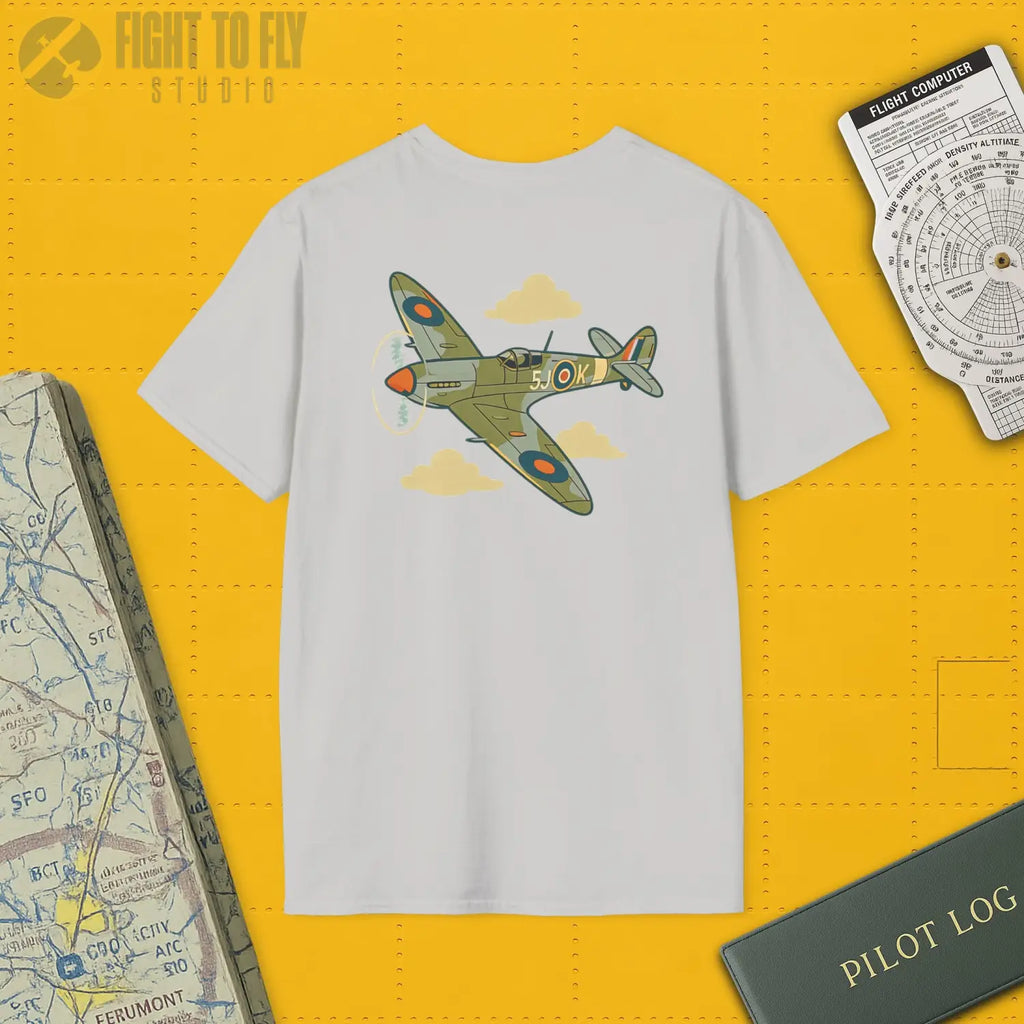 Spitfire Premium Full Graphic T-Shirt - Pilot gifts - WWII warbird t-shirt