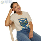 Spitfire Premium Full Graphic T-Shirt - Pilot gifts - WWII warbird t-shirt