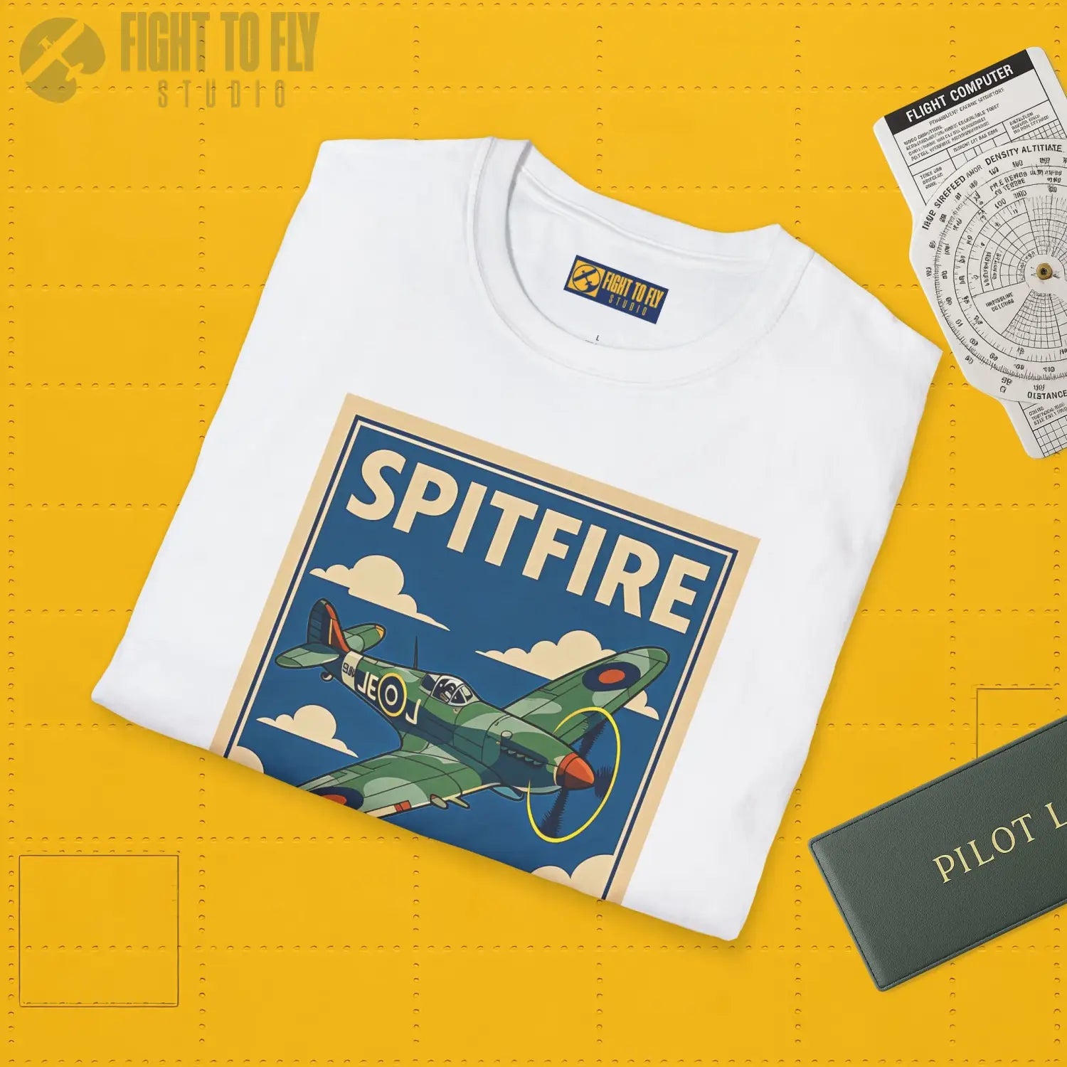 Spitfire Premium Full Graphic T-Shirt - Pilot gifts - WWII warbird t-shirt