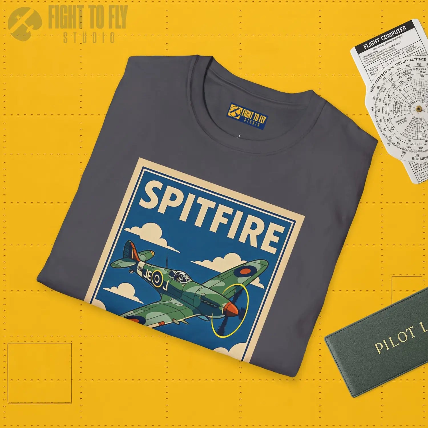 Spitfire Premium Full Graphic T-Shirt - Pilot gifts - WWII warbird t-shirt