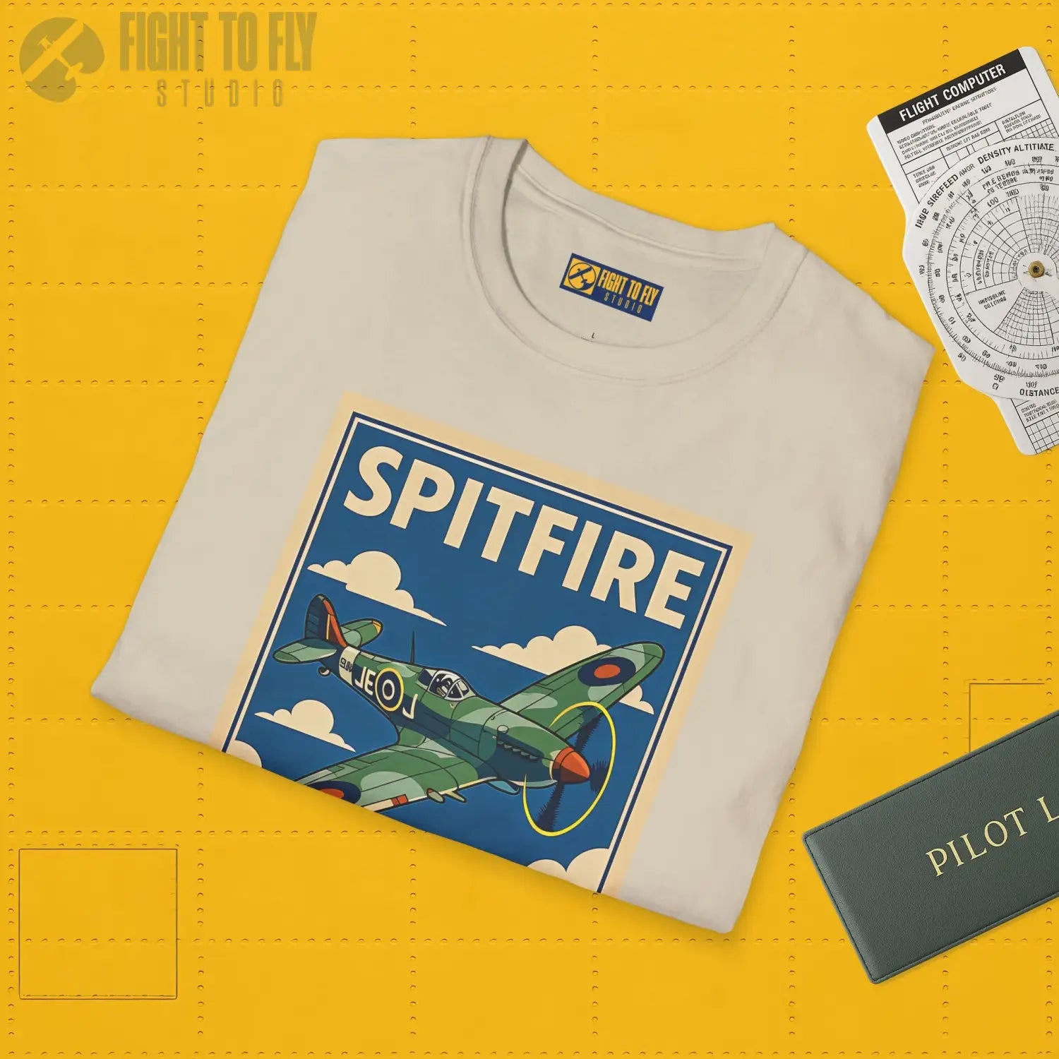 Spitfire Premium Full Graphic T-Shirt - Pilot gifts - WWII warbird t-shirt