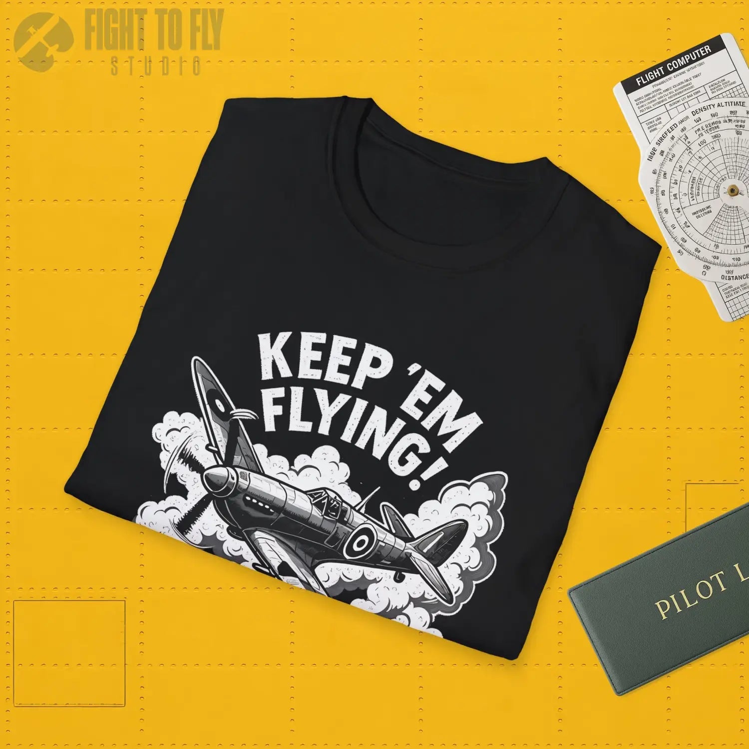 Spitfire “Keep ’Em Flying!” - T-Shirt - Pilot gifts - WWII warbird t-shirt