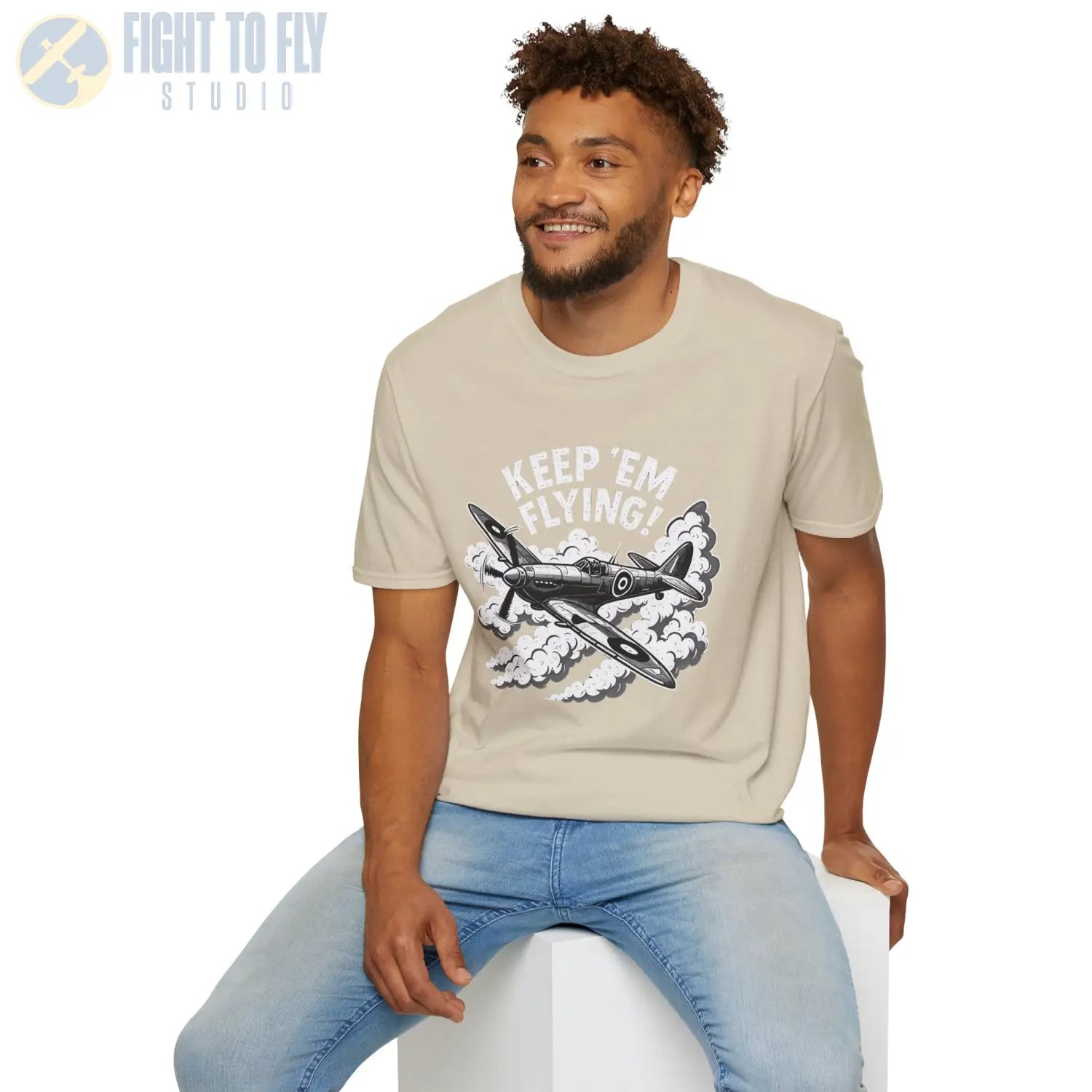 Spitfire “Keep ’Em Flying!” - T-Shirt - Pilot gifts - WWII warbird t-shirt