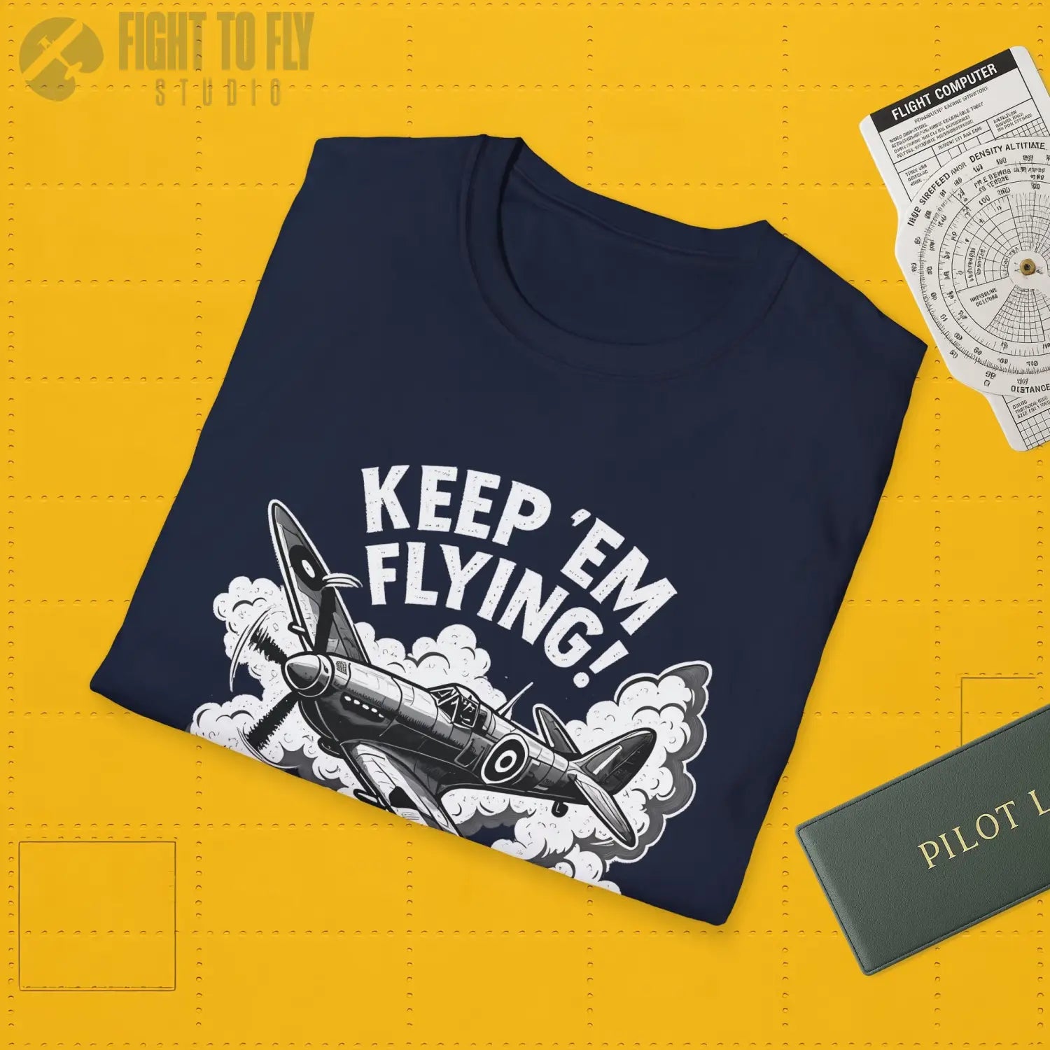 Spitfire “Keep ’Em Flying!” - T-Shirt - Pilot gifts - WWII warbird t-shirt