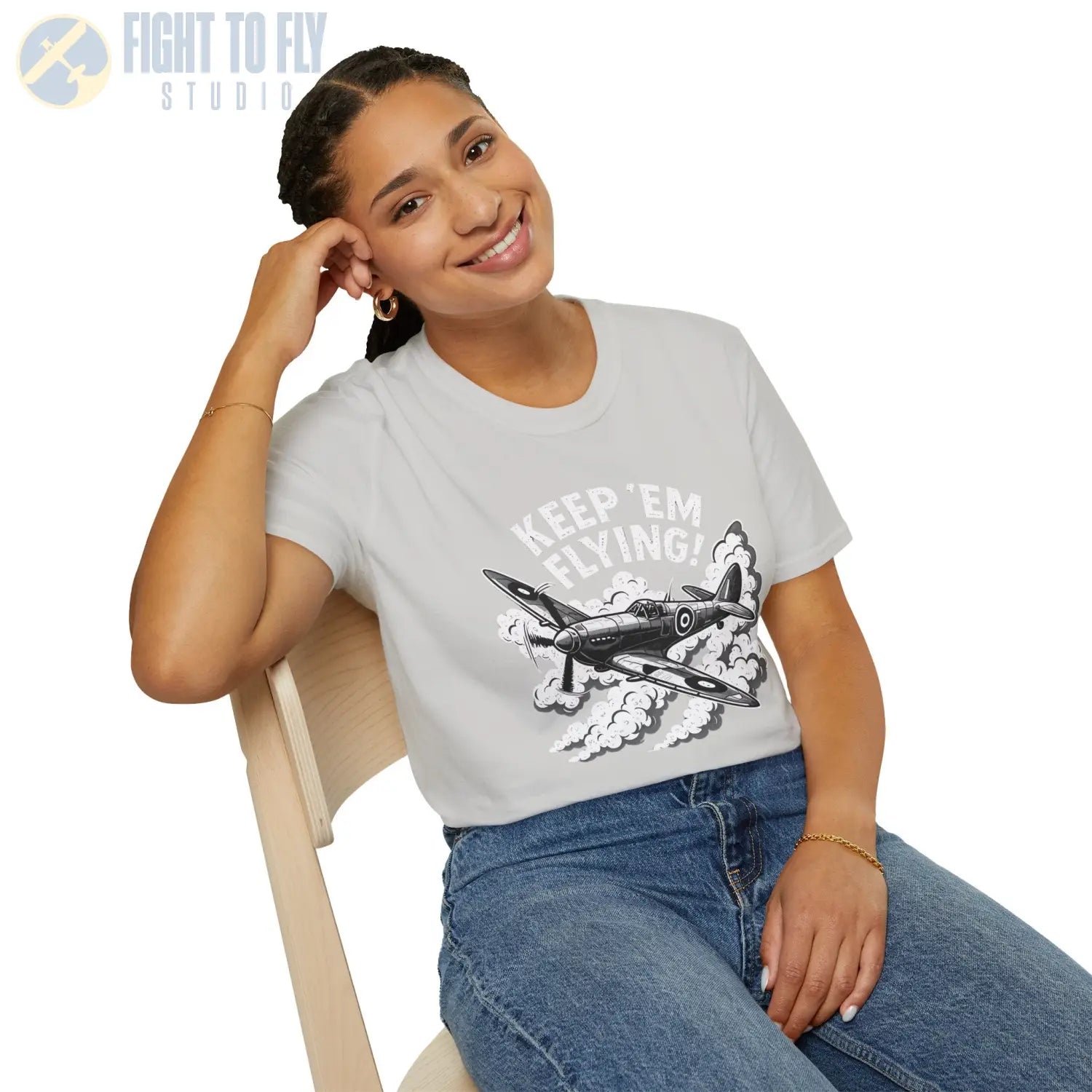 Spitfire “Keep ’Em Flying!” - T-Shirt - Pilot gifts - WWII warbird t-shirt