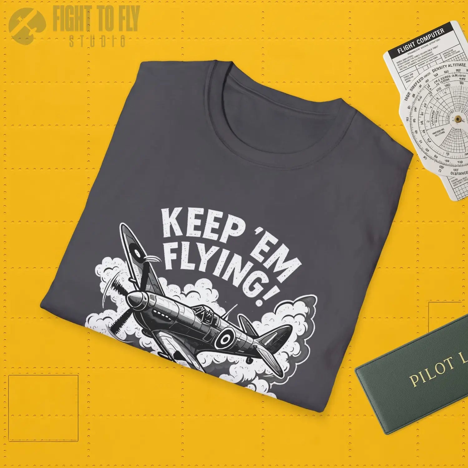 Spitfire “Keep ’Em Flying!” - T-Shirt - Pilot gifts - WWII warbird t-shirt