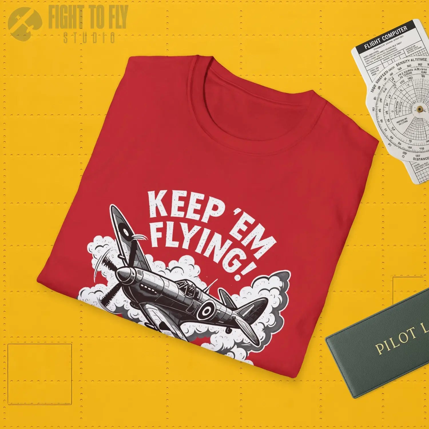 Spitfire “Keep ’Em Flying!” - T-Shirt - Pilot gifts - WWII warbird t-shirt