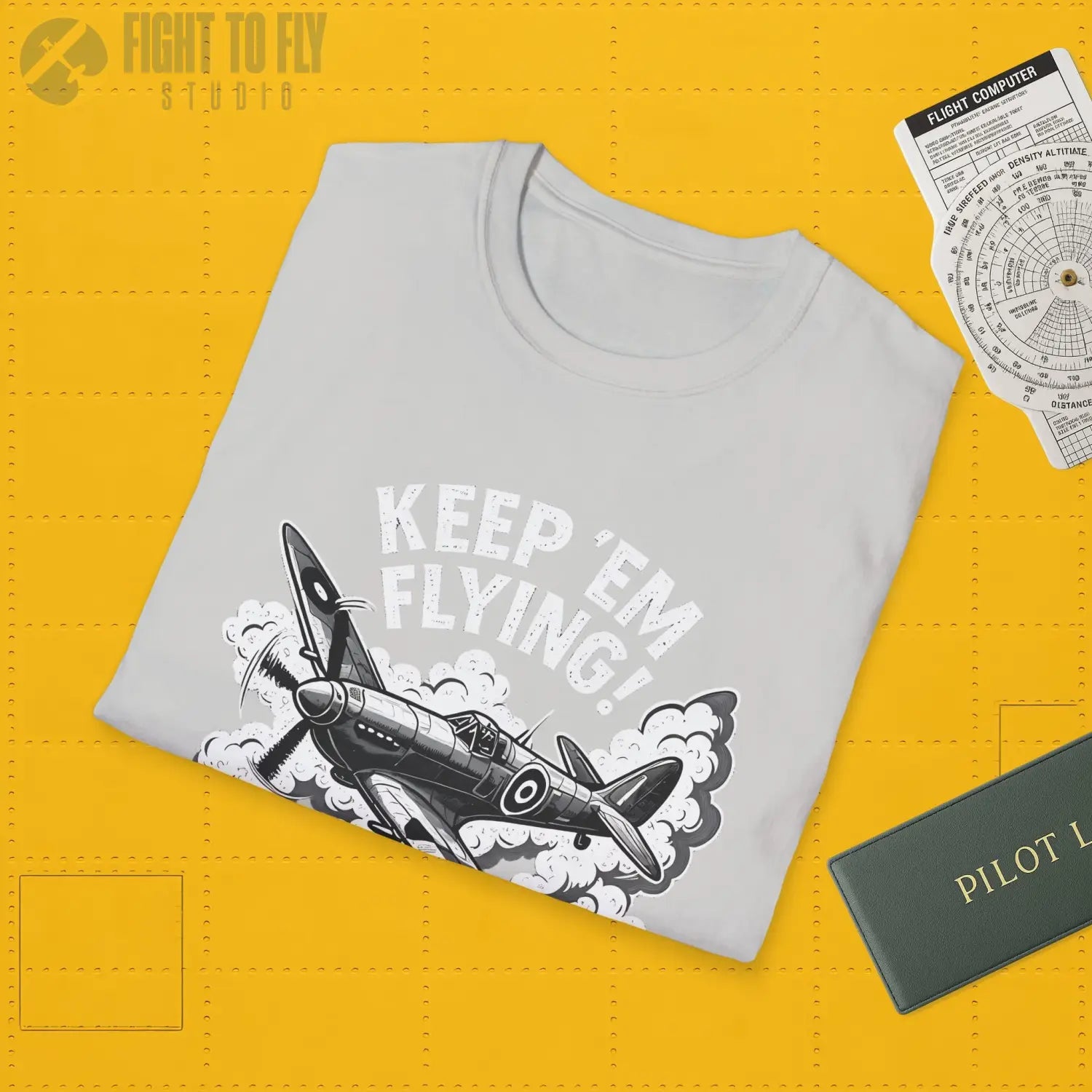 Spitfire “Keep ’Em Flying!” - T-Shirt - Pilot gifts - WWII warbird t-shirt