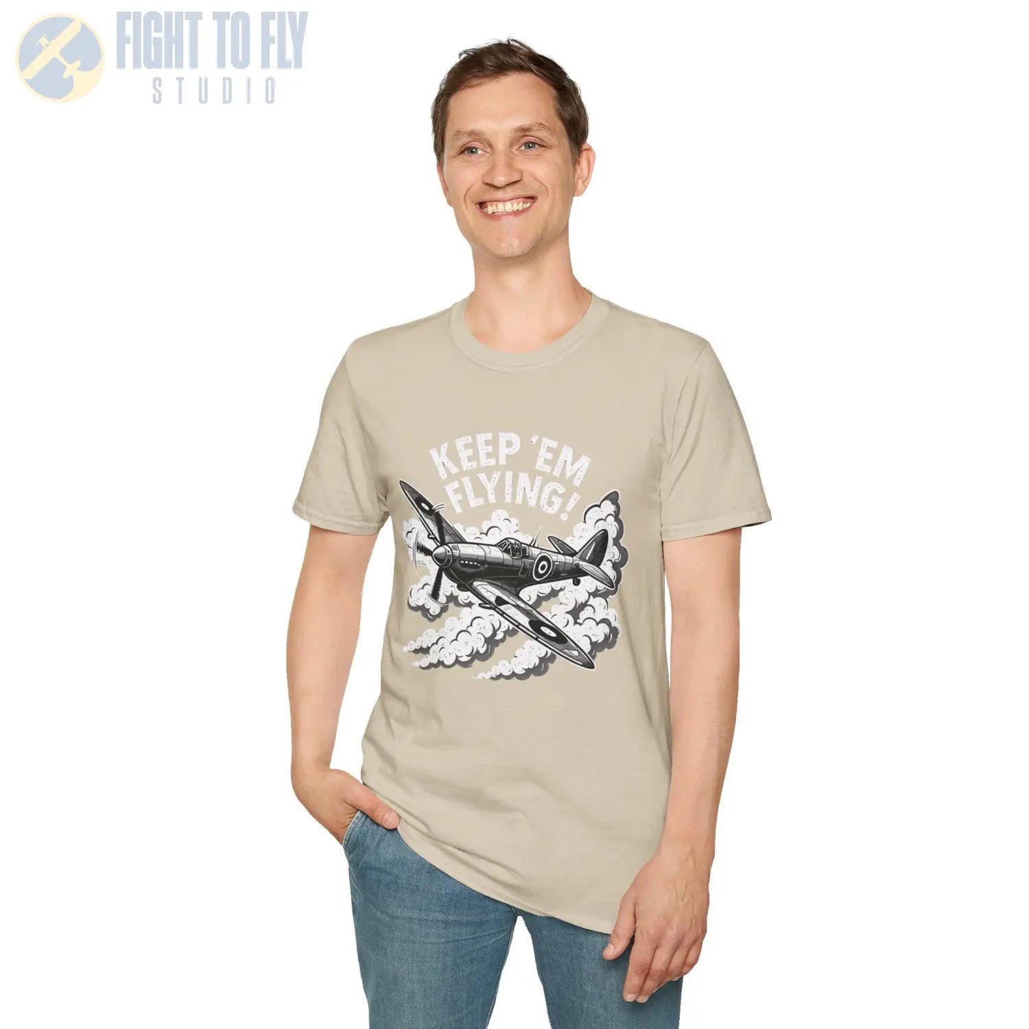 Spitfire “Keep ’Em Flying!” - T-Shirt - Pilot gifts - WWII warbird t-shirt