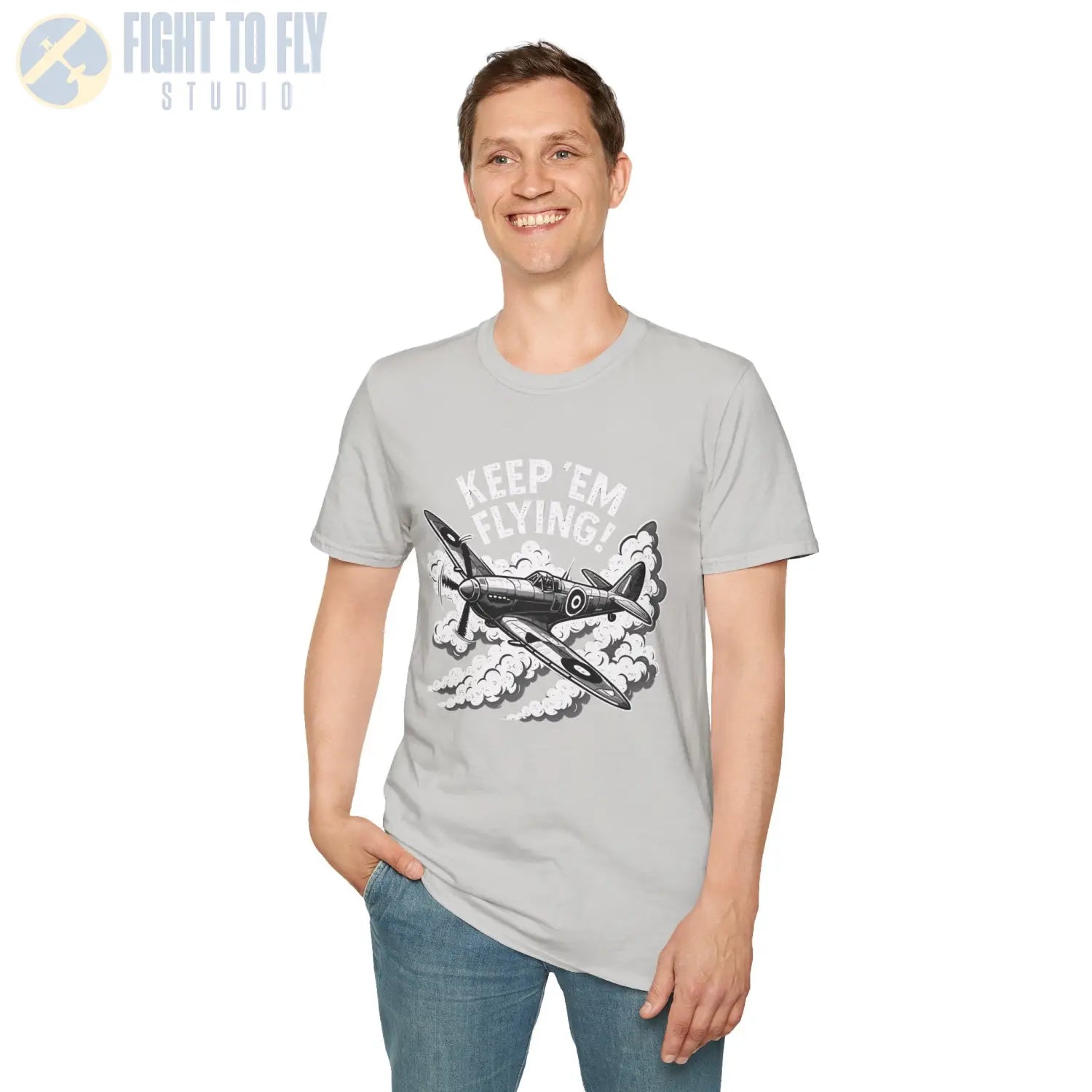 Spitfire “Keep ’Em Flying!” - T-Shirt - Pilot gifts - WWII warbird t-shirt
