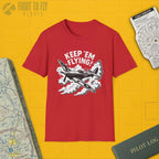 Spitfire “Keep ’Em Flying!” - T-Shirt - Pilot gifts - WWII warbird t-shirt