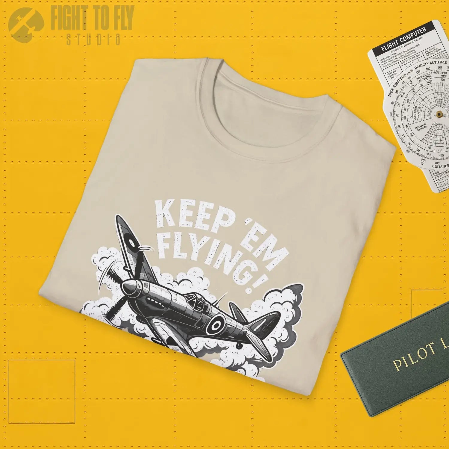 Spitfire “Keep ’Em Flying!” - T-Shirt - Pilot gifts - WWII warbird t-shirt
