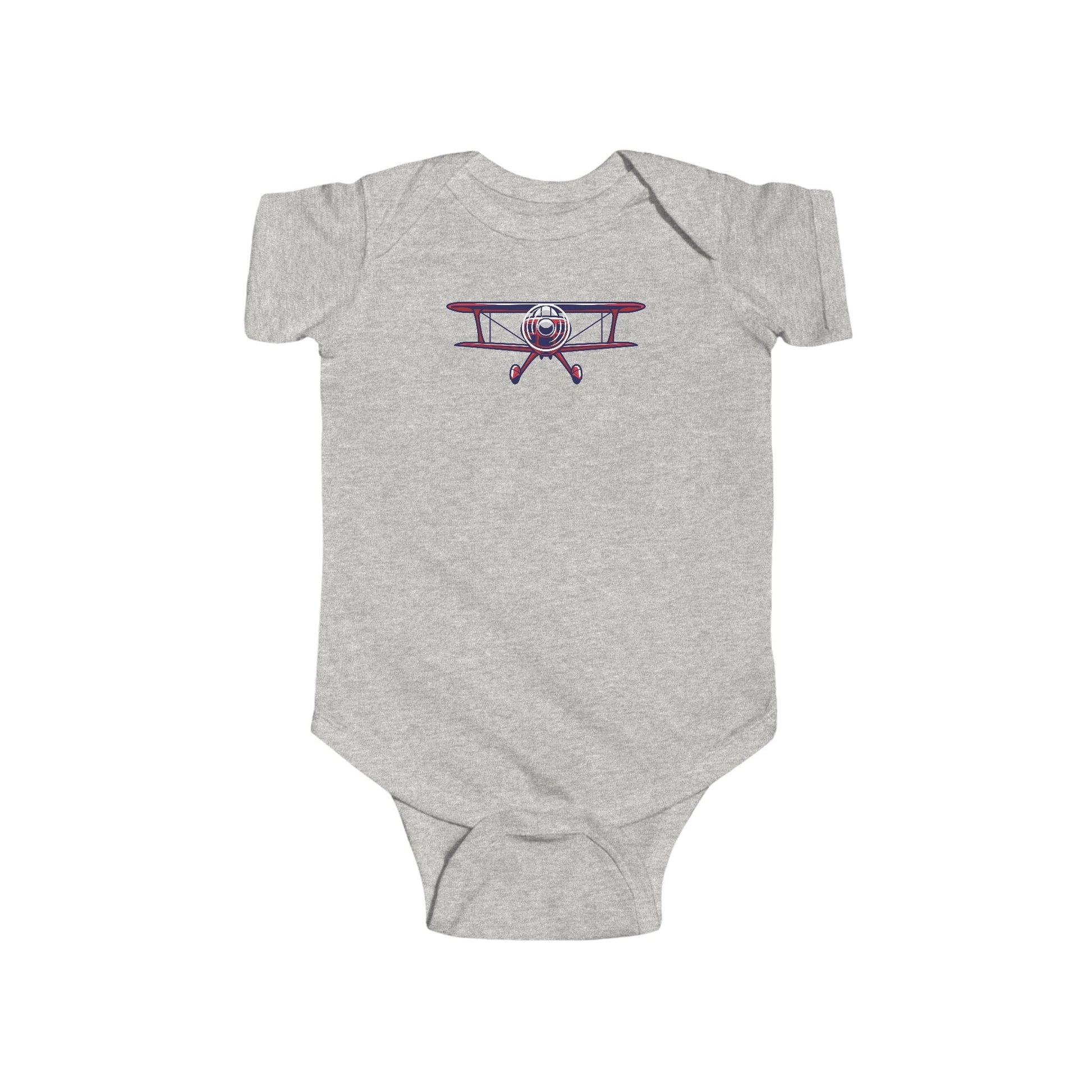 Sporty Biplane Baby Bodysuit - Kids clothes - Gifts for pilots - Aviation apparel