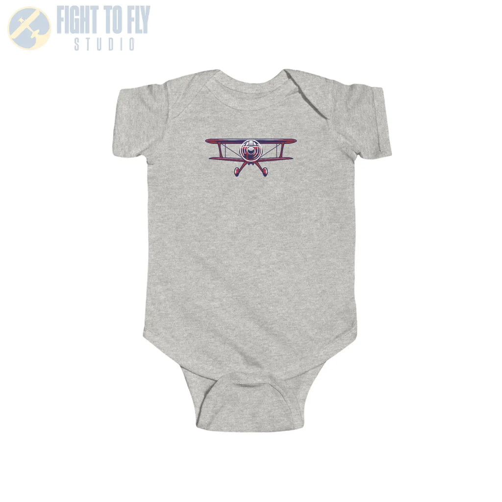 Sporty Biplane Baby Bodysuit - Kids clothes - Pilot gifts - WWII warbird t-shirt