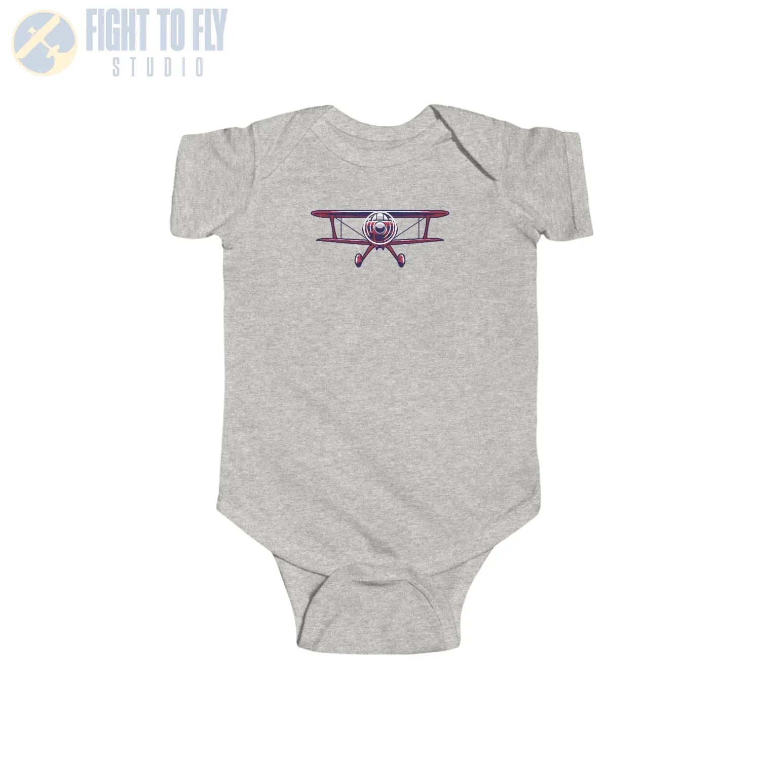 Sporty Biplane Baby Bodysuit - Kids clothes - Pilot gifts - WWII warbird t-shirt