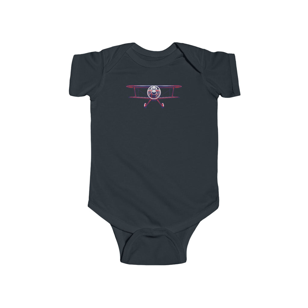 Sporty Biplane Baby Bodysuit - Kids clothes - Gifts for pilots - Aviation apparel