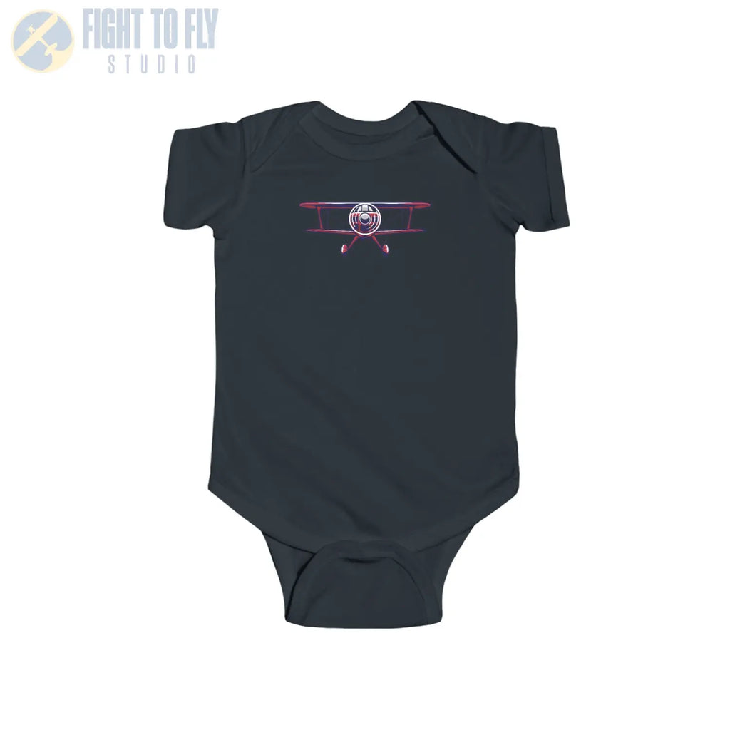 Sporty Biplane Baby Bodysuit - Kids clothes - Pilot gifts - WWII warbird t-shirt
