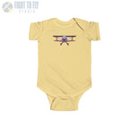 Sporty Biplane Baby Bodysuit - Kids clothes - Pilot gifts - WWII warbird t-shirt