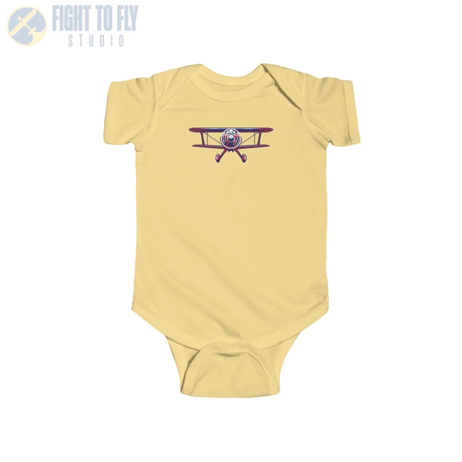 Sporty Biplane Baby Bodysuit - Kids clothes - Pilot gifts - WWII warbird t-shirt