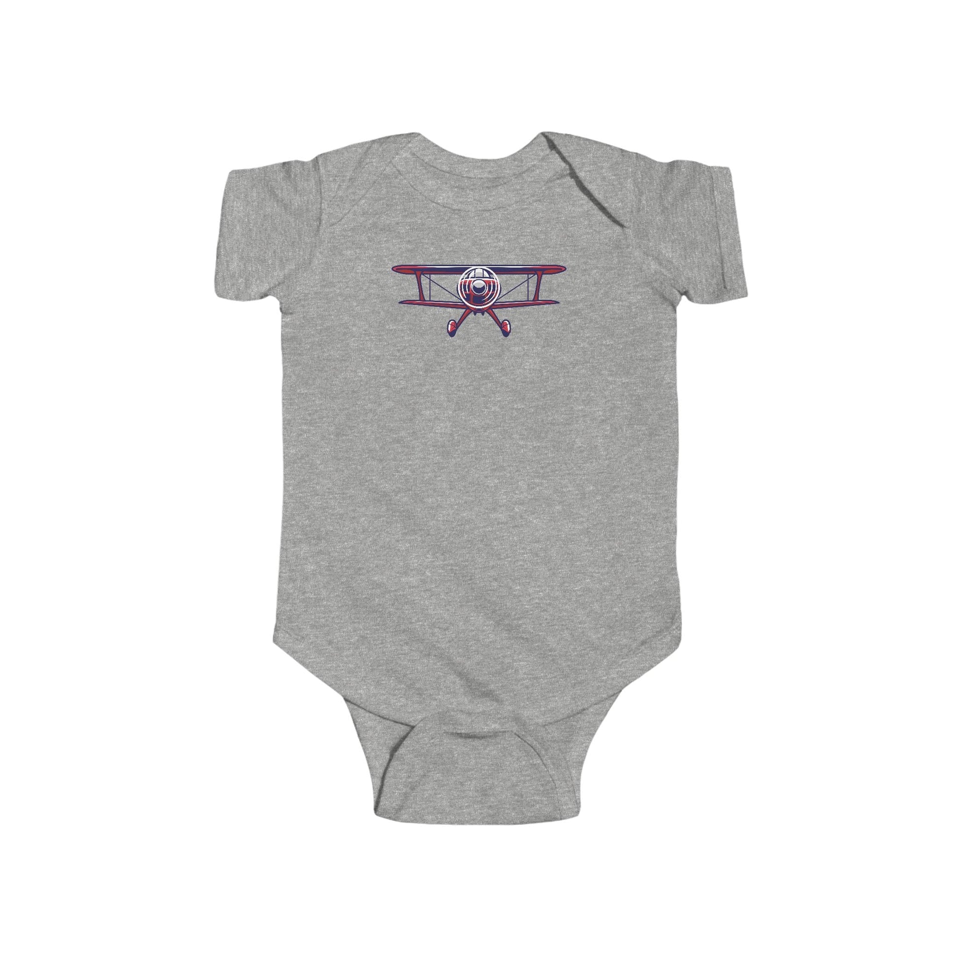 Sporty Biplane Baby Bodysuit - Kids clothes - Gifts for pilots - Aviation apparel