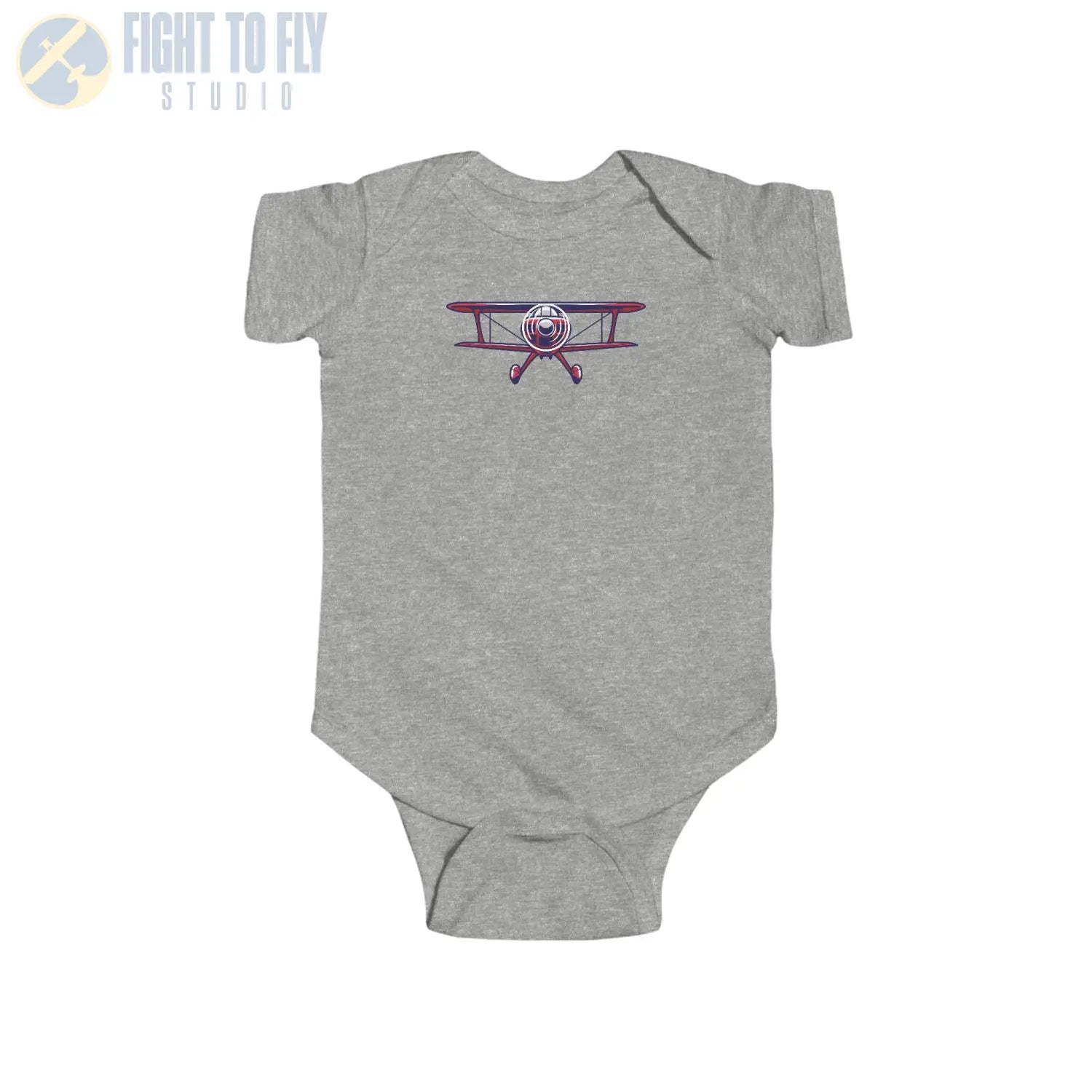 Sporty Biplane Baby Bodysuit - Kids clothes - Pilot gifts - WWII warbird t-shirt