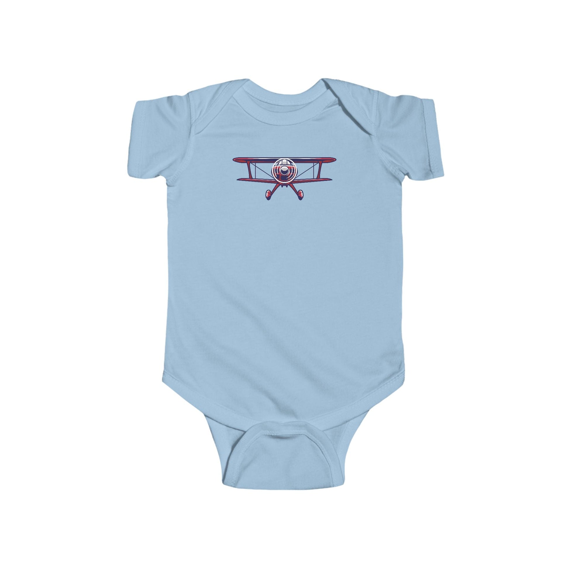 Sporty Biplane Baby Bodysuit - Kids clothes - Gifts for pilots - Aviation apparel