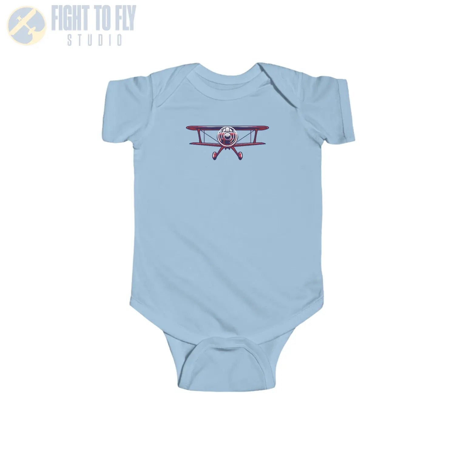 Sporty Biplane Baby Bodysuit - Kids clothes - Pilot gifts - WWII warbird t-shirt