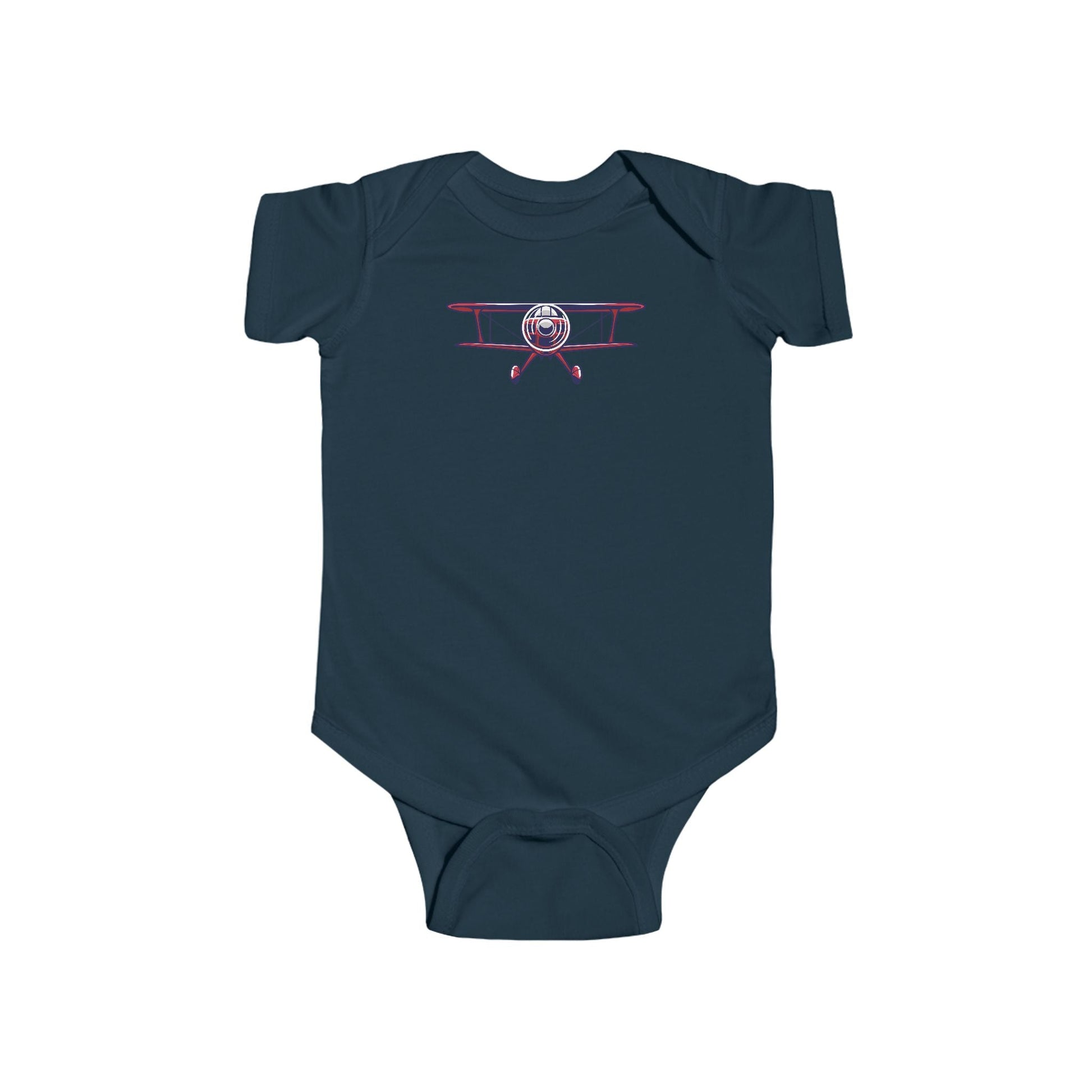 Sporty Biplane Baby Bodysuit - Kids clothes - Gifts for pilots - Aviation apparel