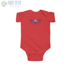 Sporty Biplane Baby Bodysuit - Kids clothes - Pilot gifts - WWII warbird t-shirt