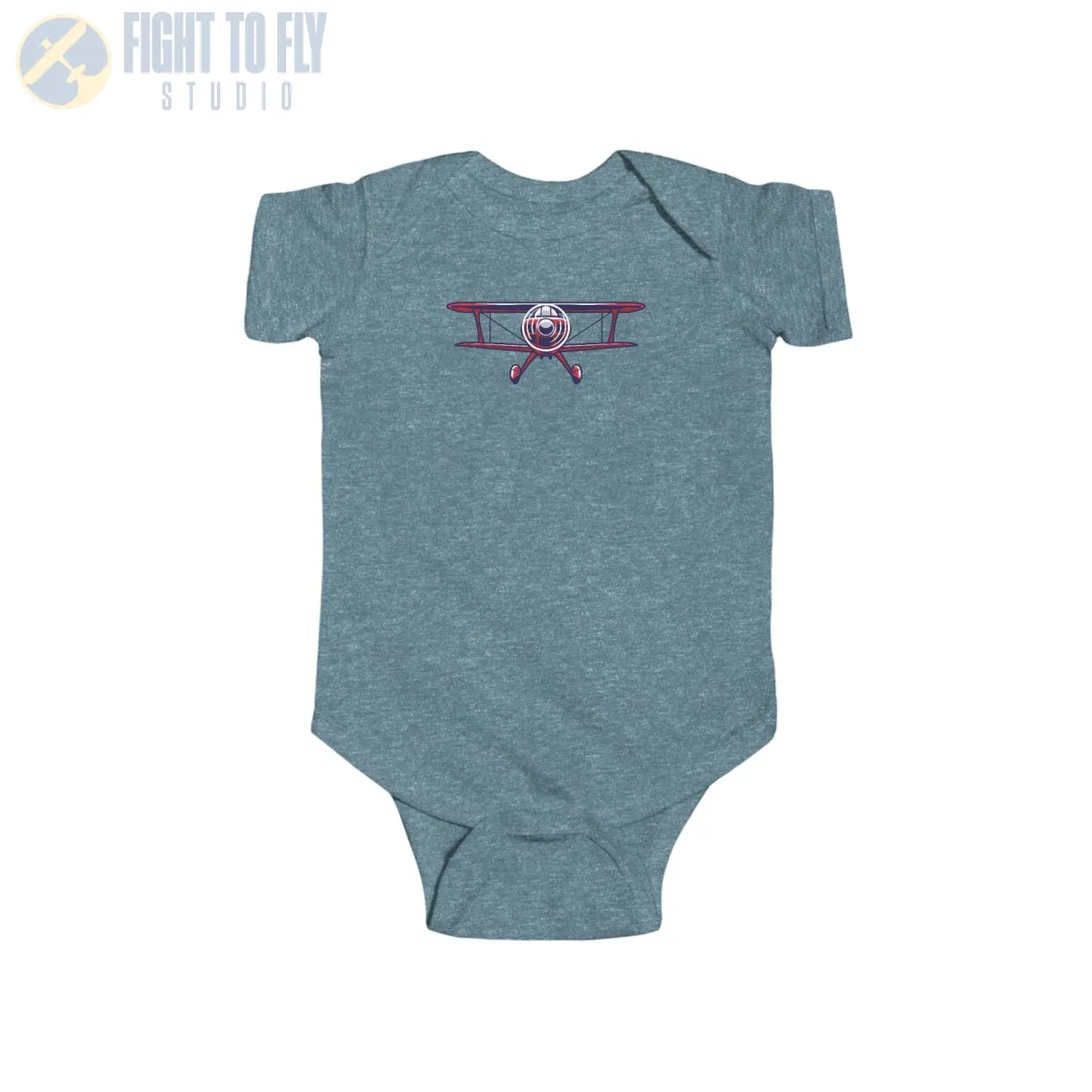 Sporty Biplane Baby Bodysuit - Kids clothes - Pilot gifts - WWII warbird t-shirt