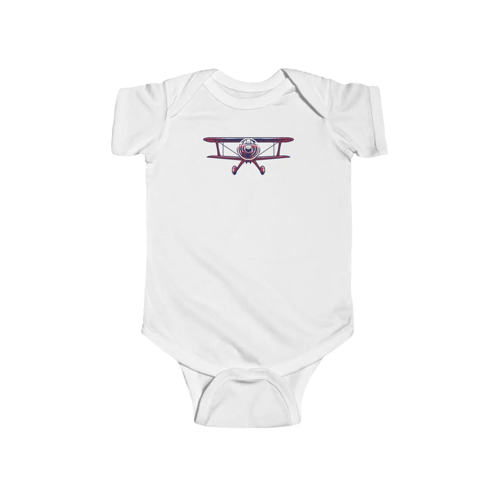 Sporty Biplane Baby Bodysuit - Kids clothes - Pilot gifts - WWII warbird t-shirt