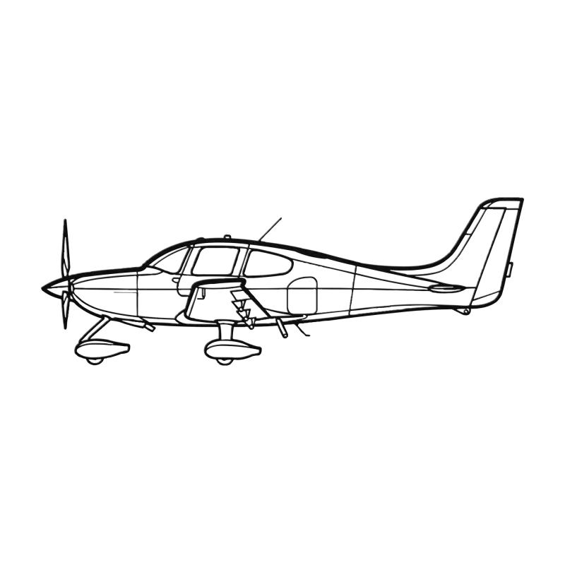 SR-22 Die Cut Metal Wall Art - Sign - Pilot gifts - WWII warbird t-shirt